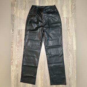 Lulu's Black Faux Leather Pants